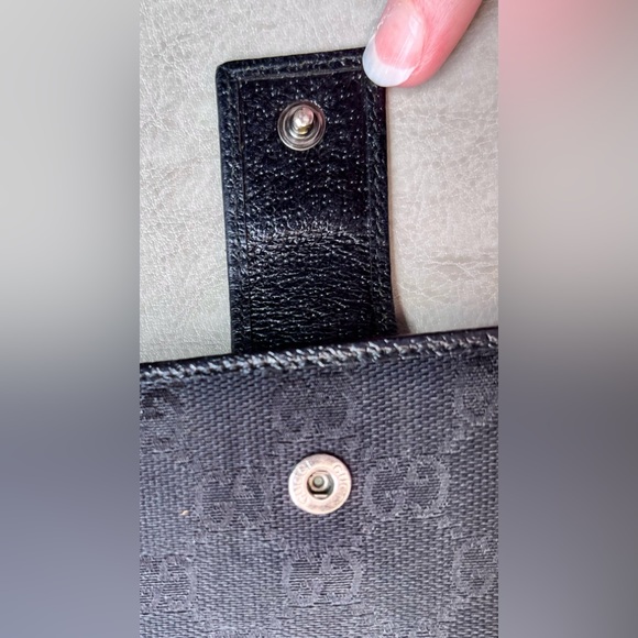 GUCCI Black Supreme Canvas and Leather Wallet - Picture 7 of 16